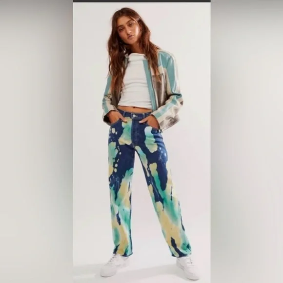 MOTHER SUPERIOR jeans Lava Lamp 24 The Trasher Flood style NEW high waisted - Picture 1 of 16